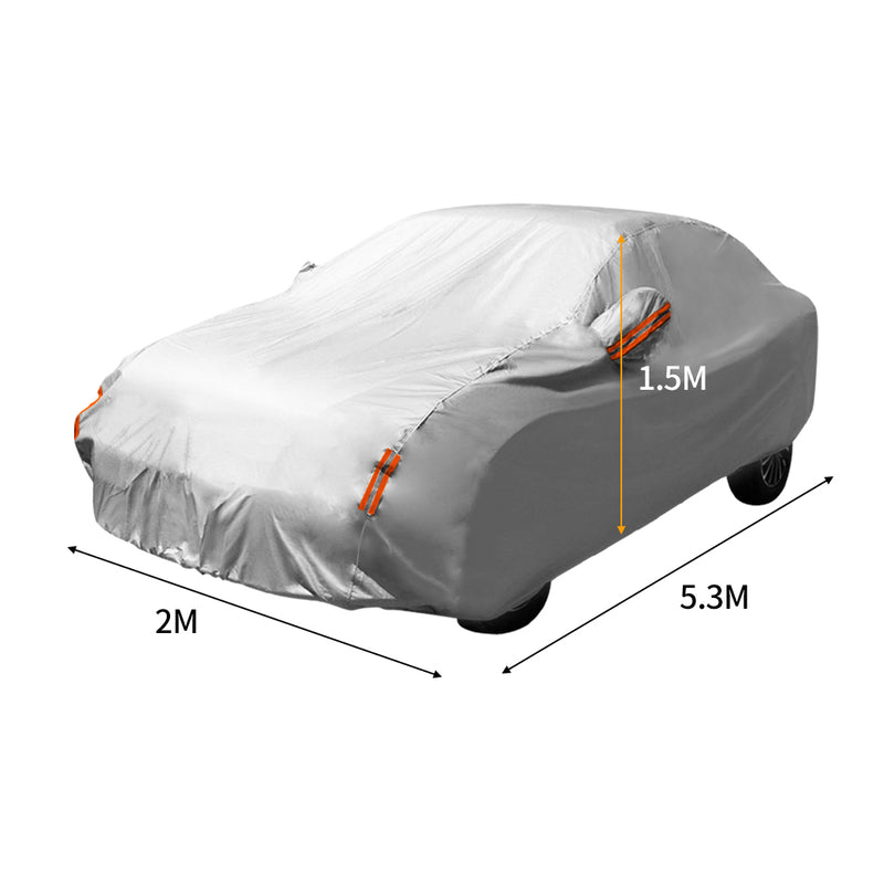 Waterproof Adjustable Large Car Covers Rain Sun Dust UV Proof Protection 3XXL