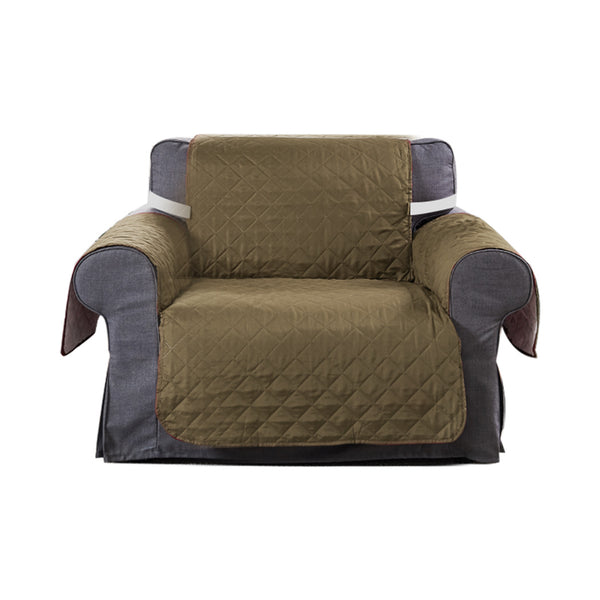1 Seater Couch Sofa Cover Removable Quilted Slipcover Pet Kids Protector