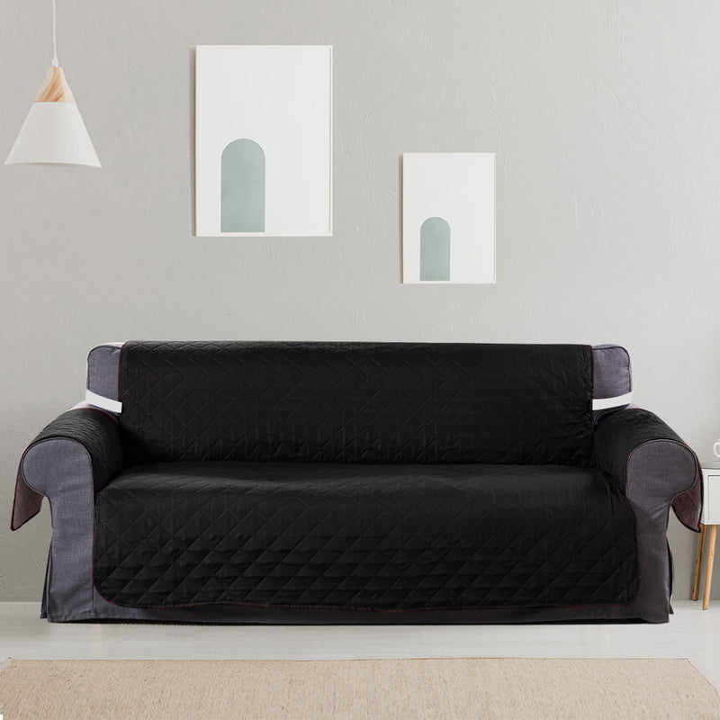 3 Seater Quilted Couch Sofa Cover Slipcover Pet Kids Furniture Protector Covers