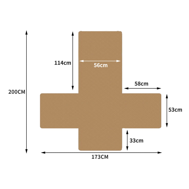 Sofa Cover Couch Lounge Protector Quilted Slipcovers Waterproof Ginger 173cm x 200cm