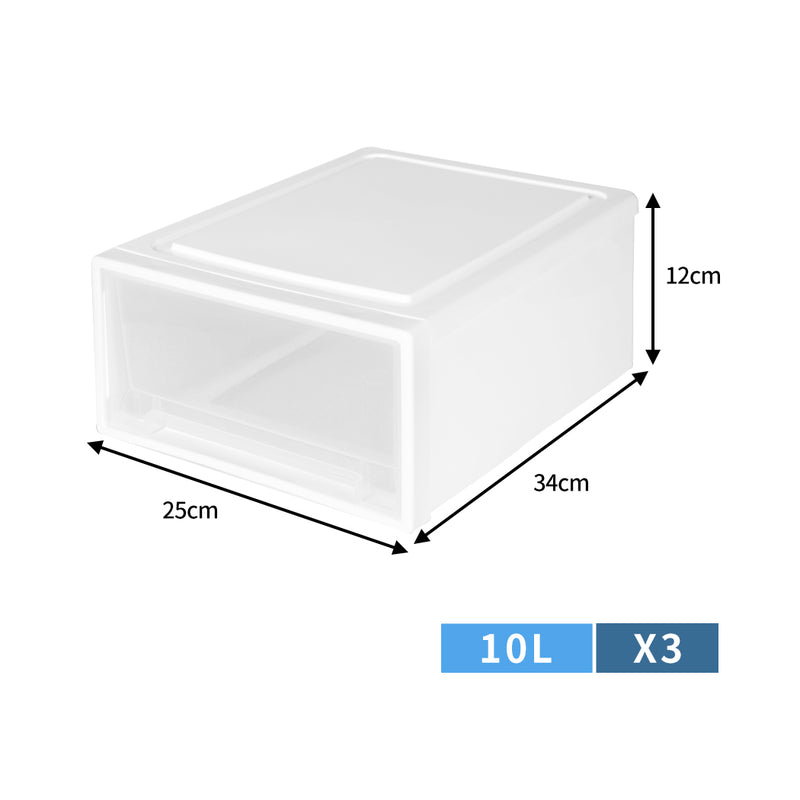 Storage Drawers Set Cabinet Tool Organiser Box  Drawer Plastic Stackable S
