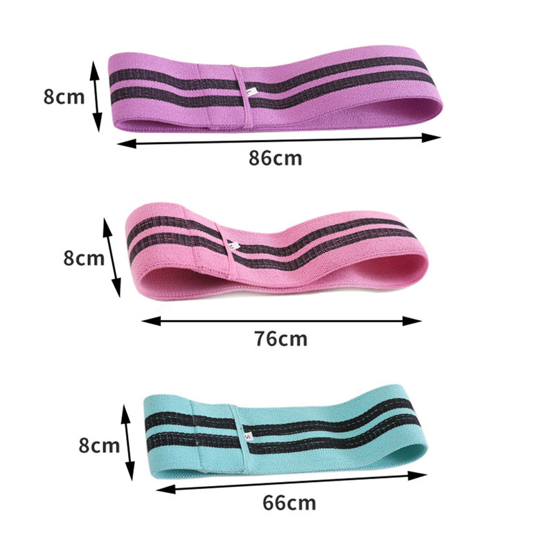 3PCS Resistance Bands Booty Fabric Glutes Hip Circle Leg Squat Yoga Non Slip