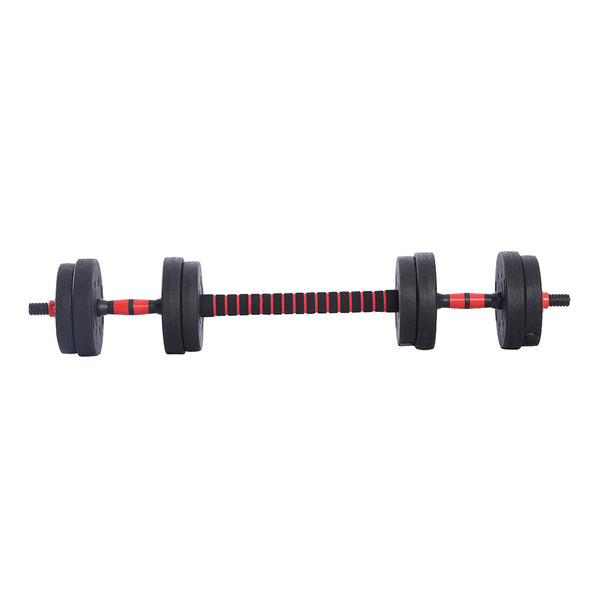 Dumbbells Barbell Weight Set 15KG Adjustable Rubber Home GYM Exercise Fitness