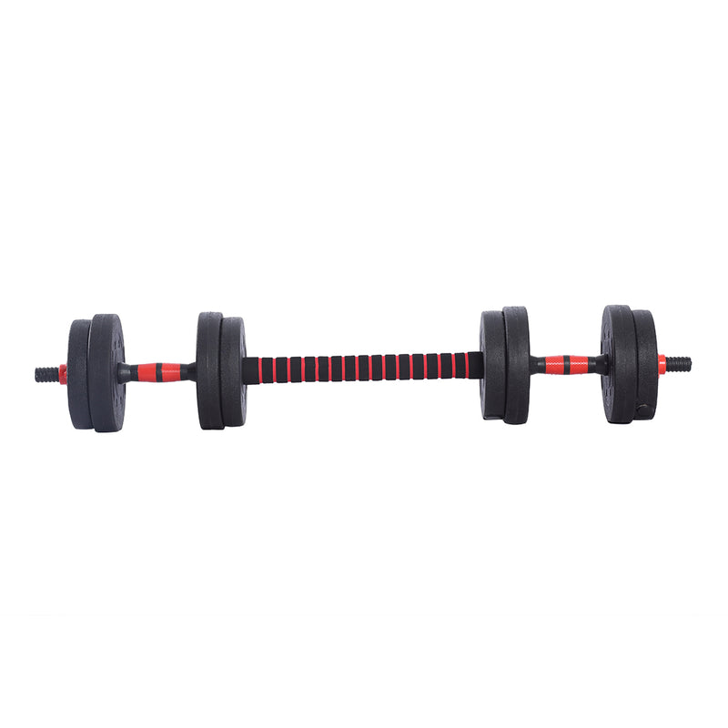 Dumbbells Barbell Weight Set 15KG Adjustable Rubber Home GYM Exercise Fitness
