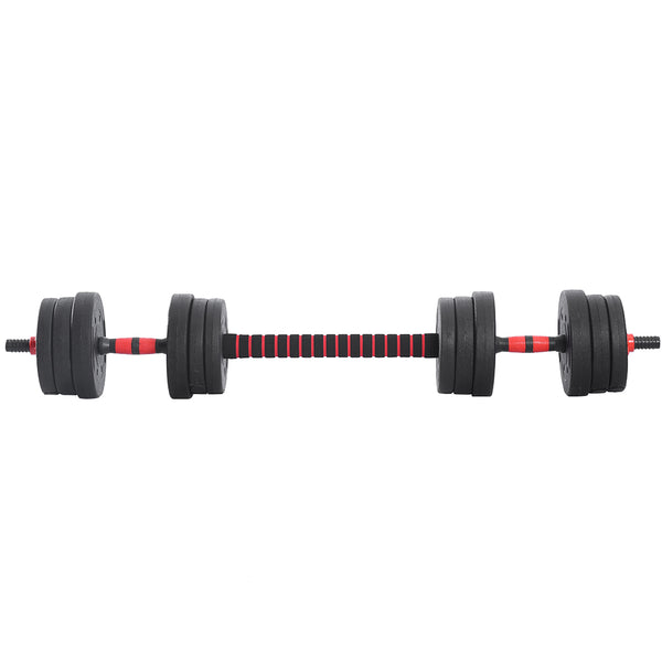 Dumbbells Barbell Weight Set 20KG Adjustable Rubber Home GYM Exercise Fitness