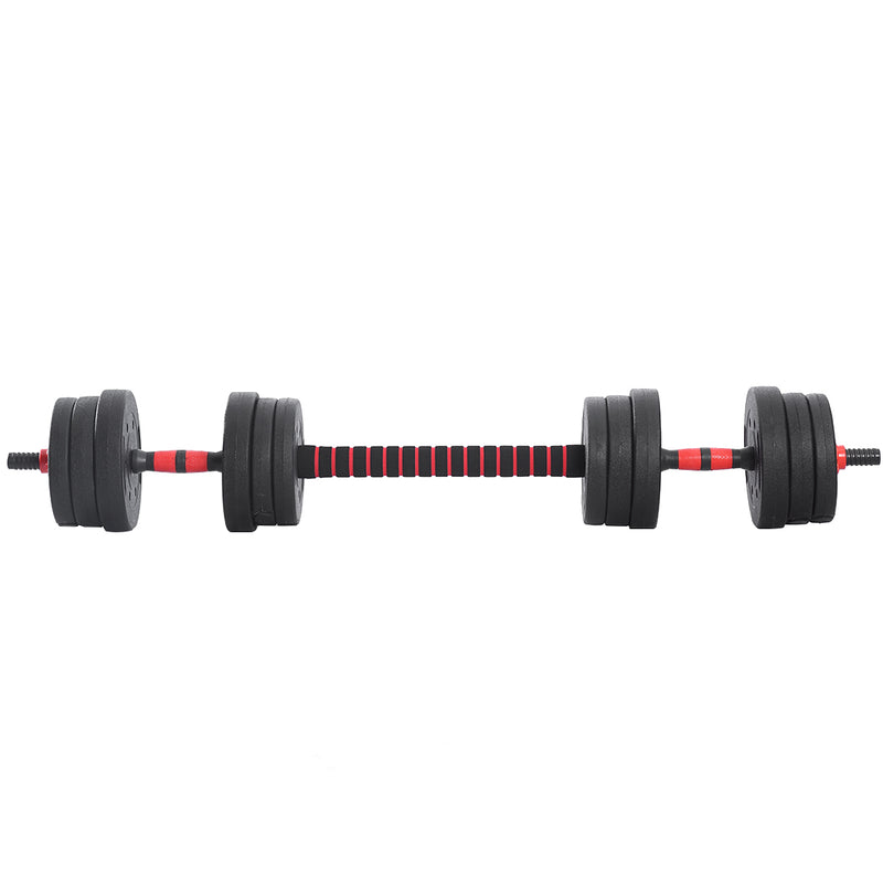 Dumbbells Barbell Weight Set 20KG Adjustable Rubber Home GYM Exercise Fitness
