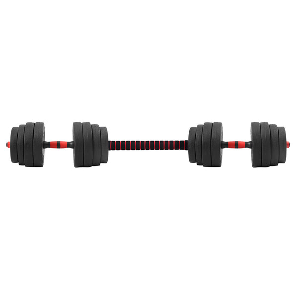 Dumbbells Barbell Weight Set 40KG Adjustable Rubber Home GYM Exercise Fitness