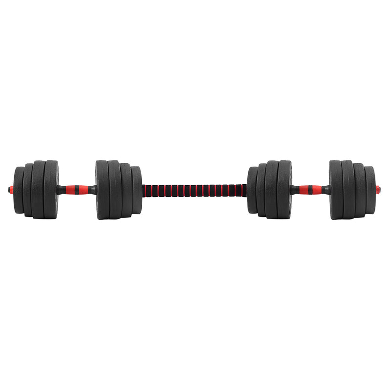 Dumbbells Barbell Weight Set 40KG Adjustable Rubber Home GYM Exercise Fitness