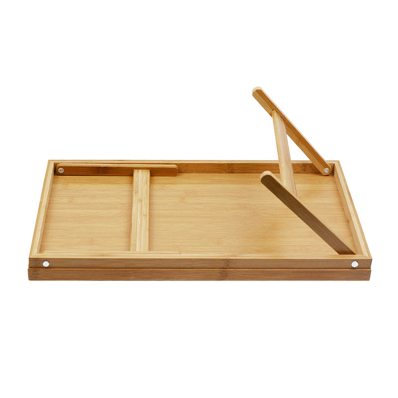 Wooden Folding Tray Bamboo Fold Up Lap Tray Tea Coffee Table Breakfast