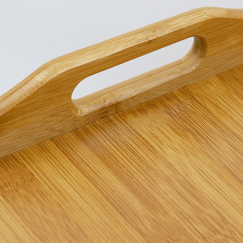 Wooden Folding Tray Bamboo Fold Up Lap Tray Tea Coffee Table Breakfast