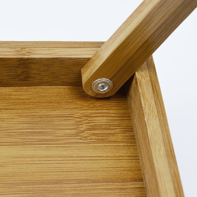 Wooden Folding Tray Bamboo Fold Up Lap Tray Tea Coffee Table Breakfast