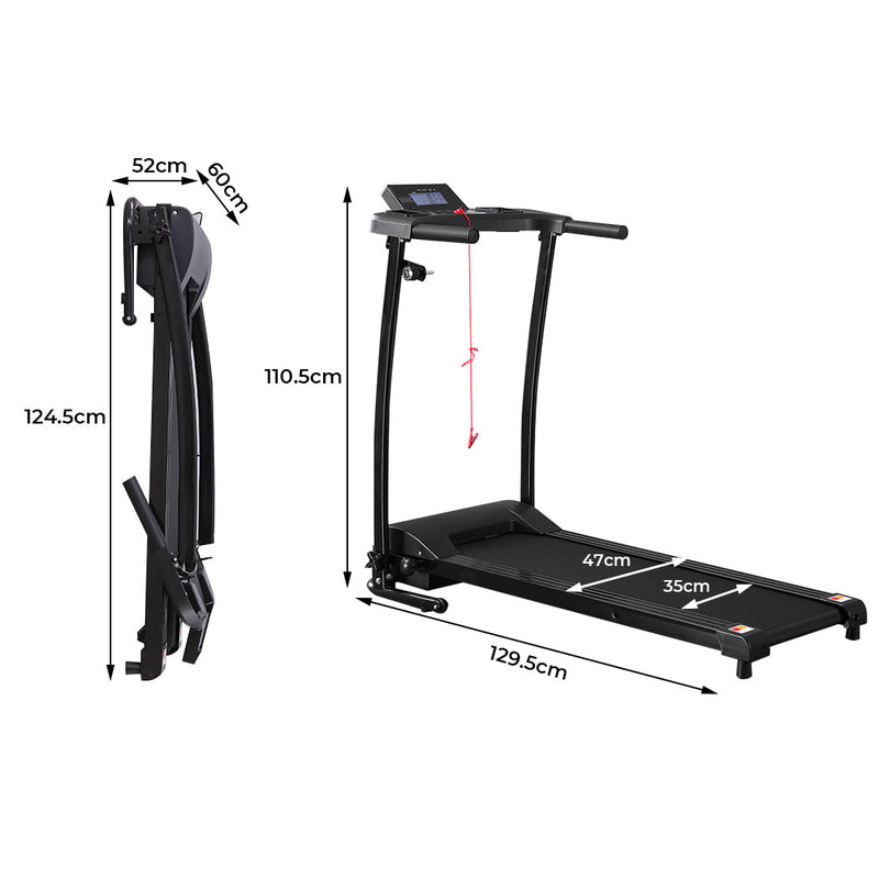 Electric Treadmill Home Gym Exercise Run Machine Walk Fitness Equipment Compact