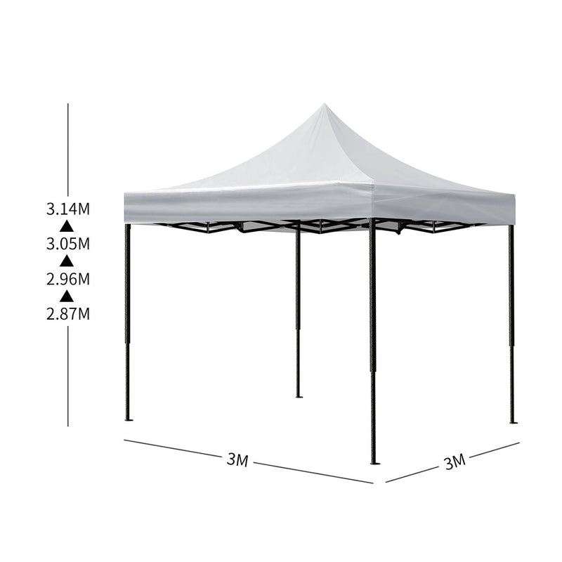 Mountview Gazebo Tent 3x3 Outdoor Marquee Gazebos Camping Canopy Wedding Silver