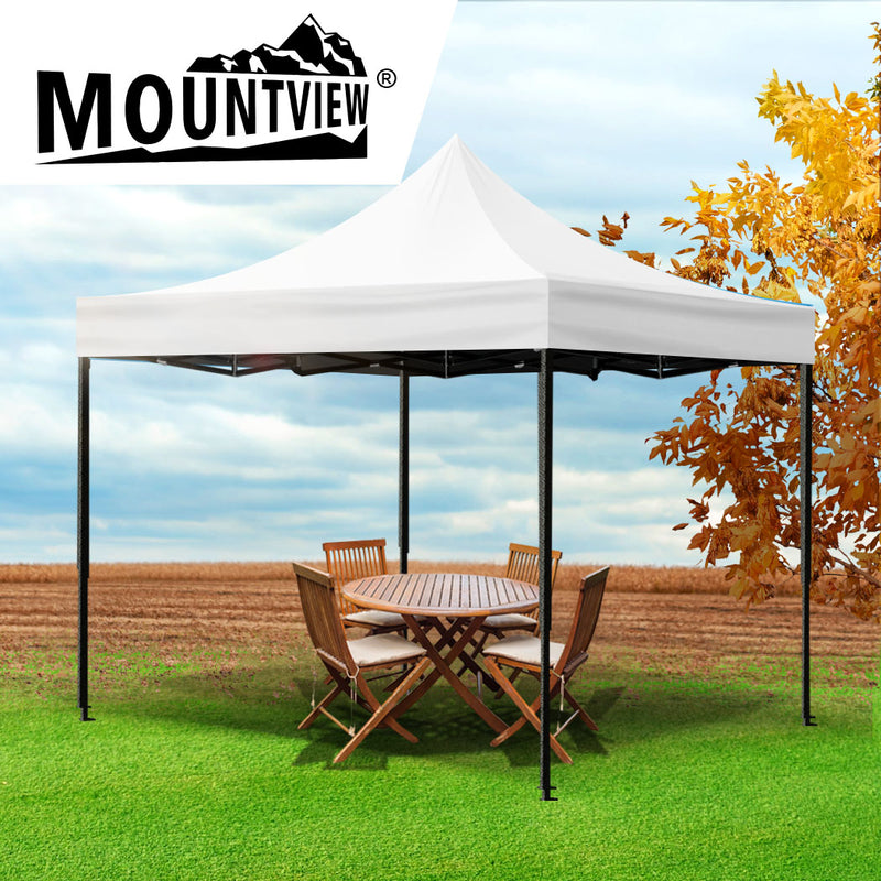 Mountview Gazebo Tent 3x3 Outdoor Marquee Gazebos Camping Canopy Wedding Silver