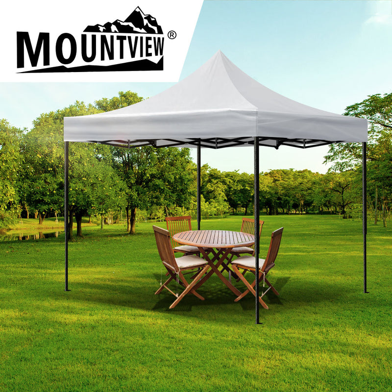 Mountview Gazebo Tent 3x3 Outdoor Marquee Gazebos Camping Canopy Wedding Silver