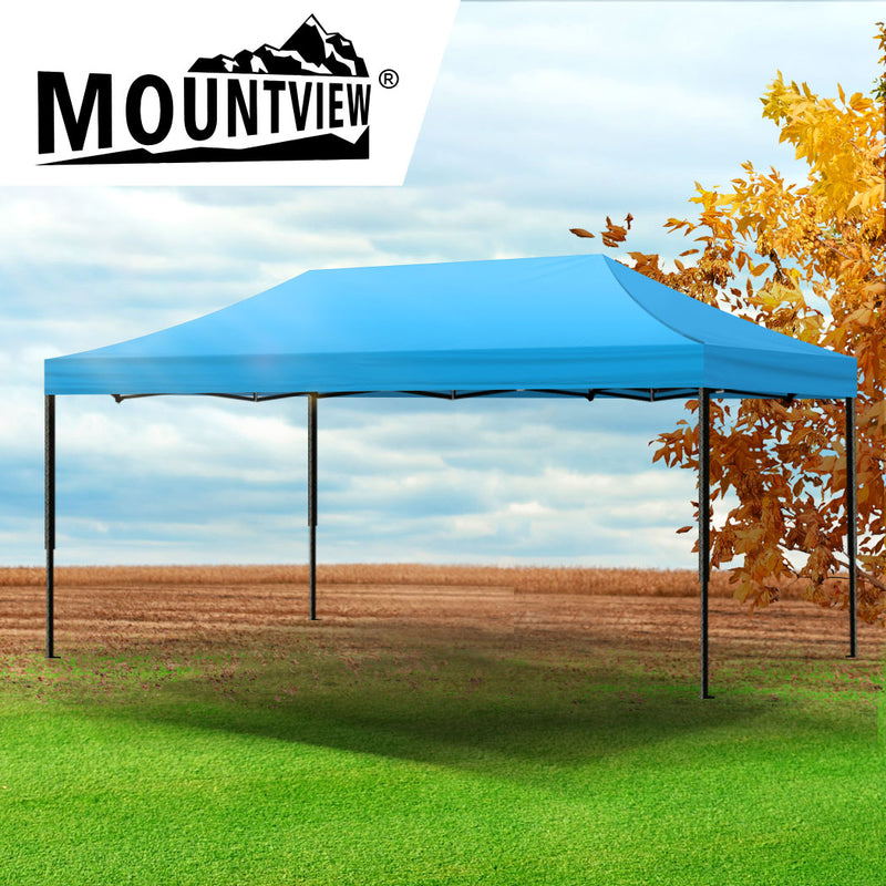 Mountview Gazebo Tent 3x6 Outdoor Marquee Gazebos Camping Canopy Wedding Blue