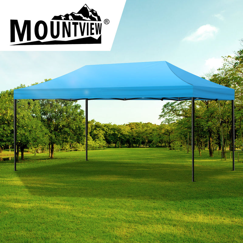 Mountview Gazebo Tent 3x6 Outdoor Marquee Gazebos Camping Canopy Wedding Blue
