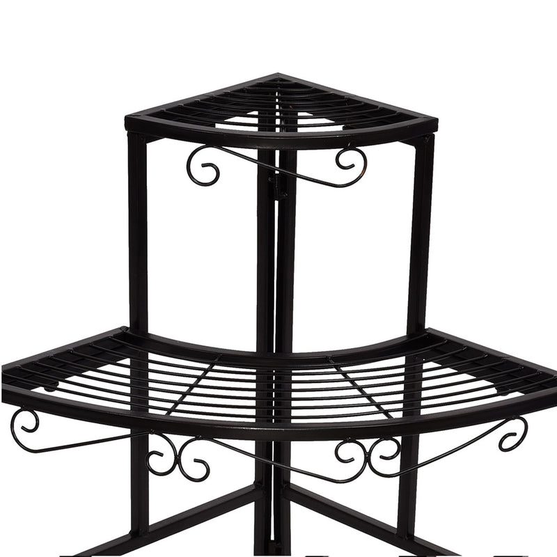 2x Levede Outdoor Indoor Plant Stand Garden Metal 3 Tier Planter Corner Shelf