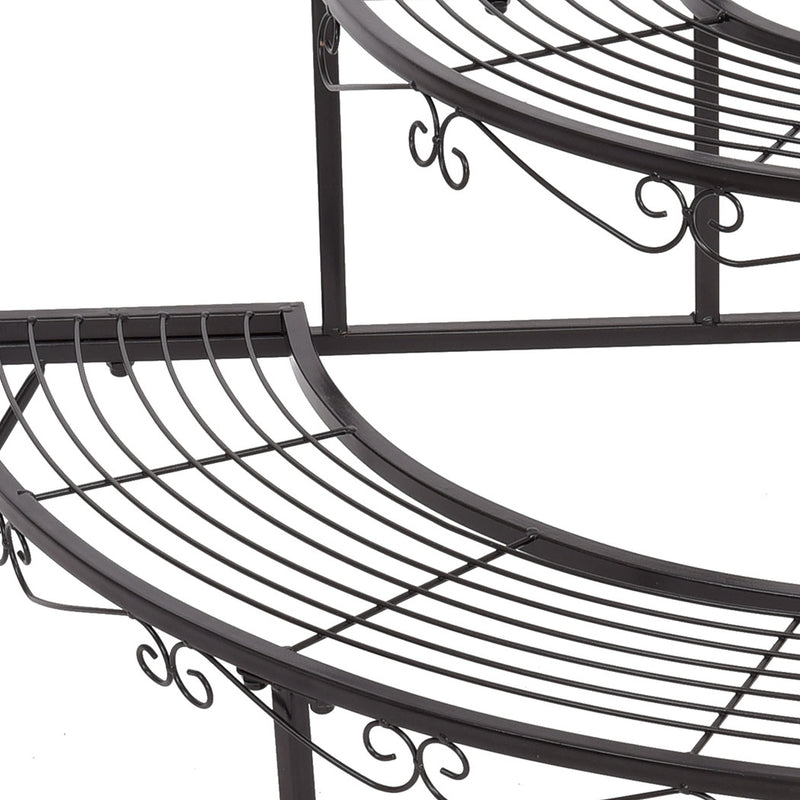 2x Levede Outdoor Indoor Plant Stand Garden Metal 3 Tier Planter Corner Shelf
