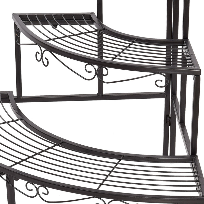2x Levede Outdoor Indoor Plant Stand Garden Metal 3 Tier Planter Corner Shelf