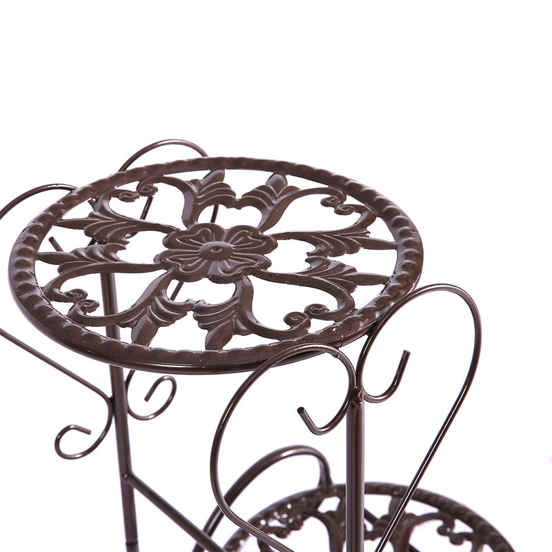 Levede Plant Stand Outdoor Indoor Metal Flower Pots Rack Corner Planter Shelf