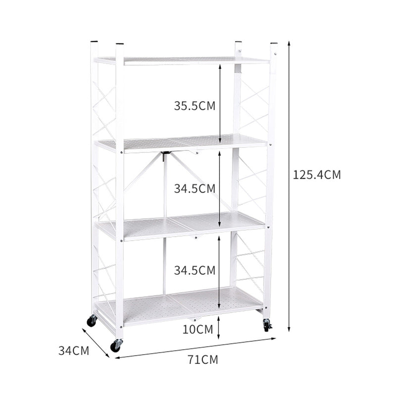 Foldable Shelf Display Storage Rack Bookshelf Bookcase Organiser Kitchen Bedroom
