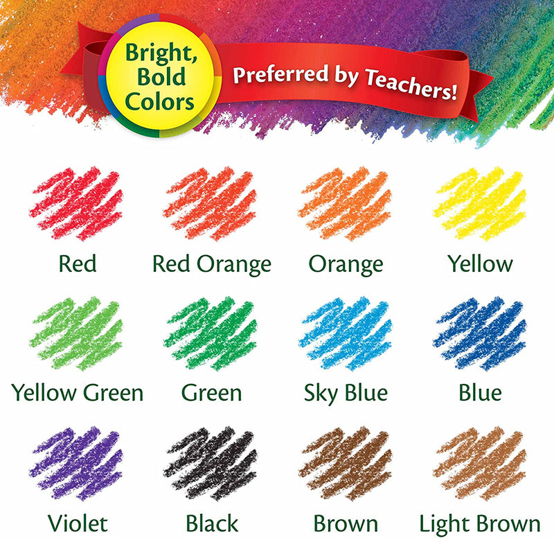 YPLUS Erasable Colored Pencils with Erasers 12pcs