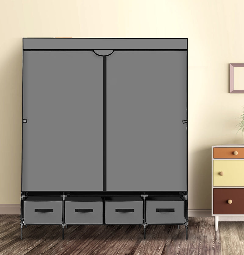 Levede Portable Wardrobe 4 Drawers Large Storage Cabinet Organiser Shelf Rack
