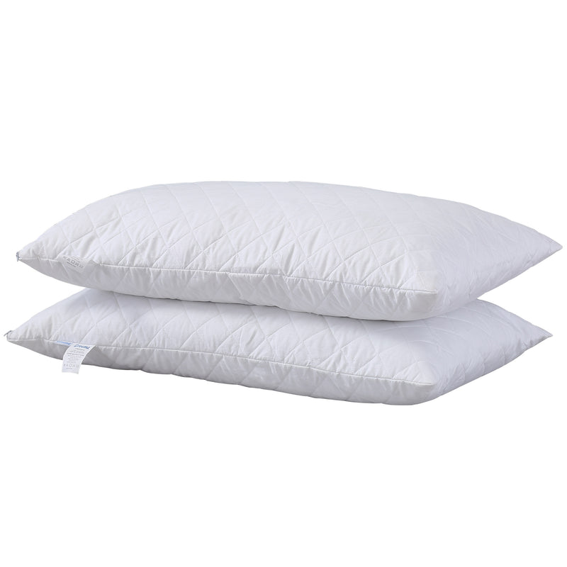 DreamZ Pillow Case Protector Pillowcase 100% Cotton Quilted Soft Cover Cases x2