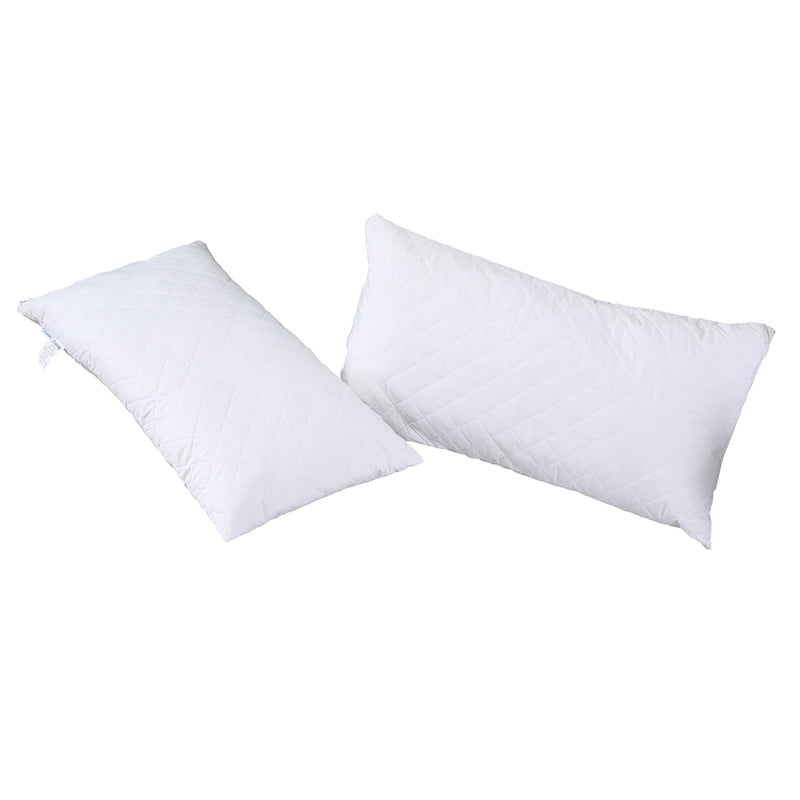 DreamZ Pillow Case Protector Pillowcase 100% Cotton Quilted Soft Cover Cases x2