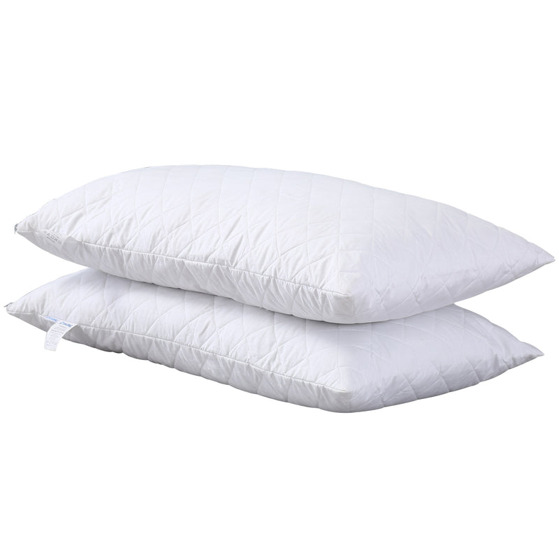 DreamZ Pillow Case Protector Pillowcase 100% Cotton Quilted Soft Cover Cases x2