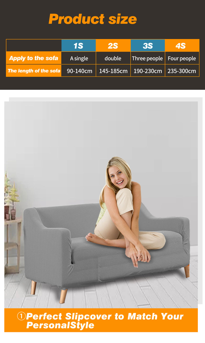 DreamZ Couch Stretch Sofa Lounge Cover Protector Slipcover 2 Seater Grey