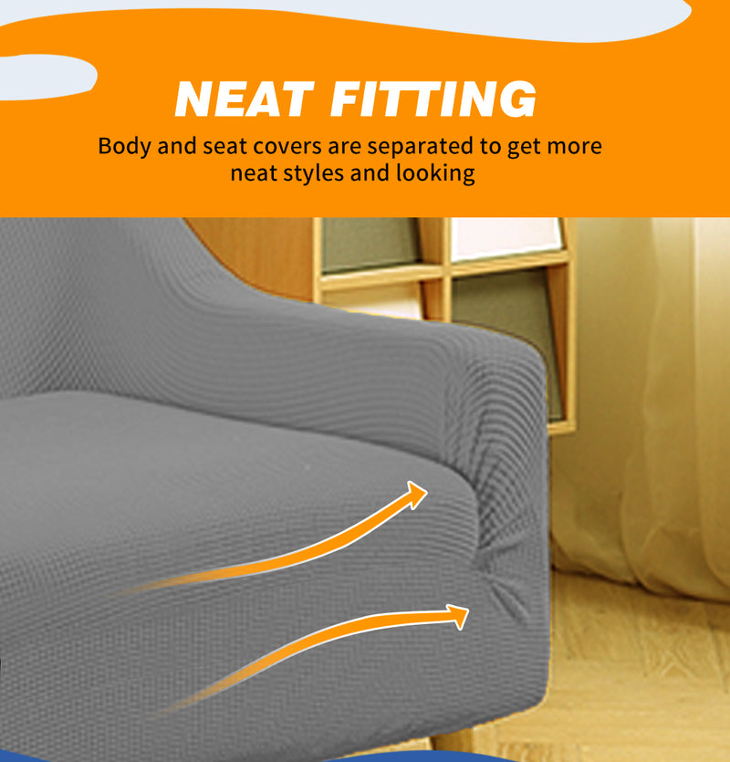 DreamZ Couch Stretch Sofa Lounge Cover Protector Slipcover 2 Seater Grey