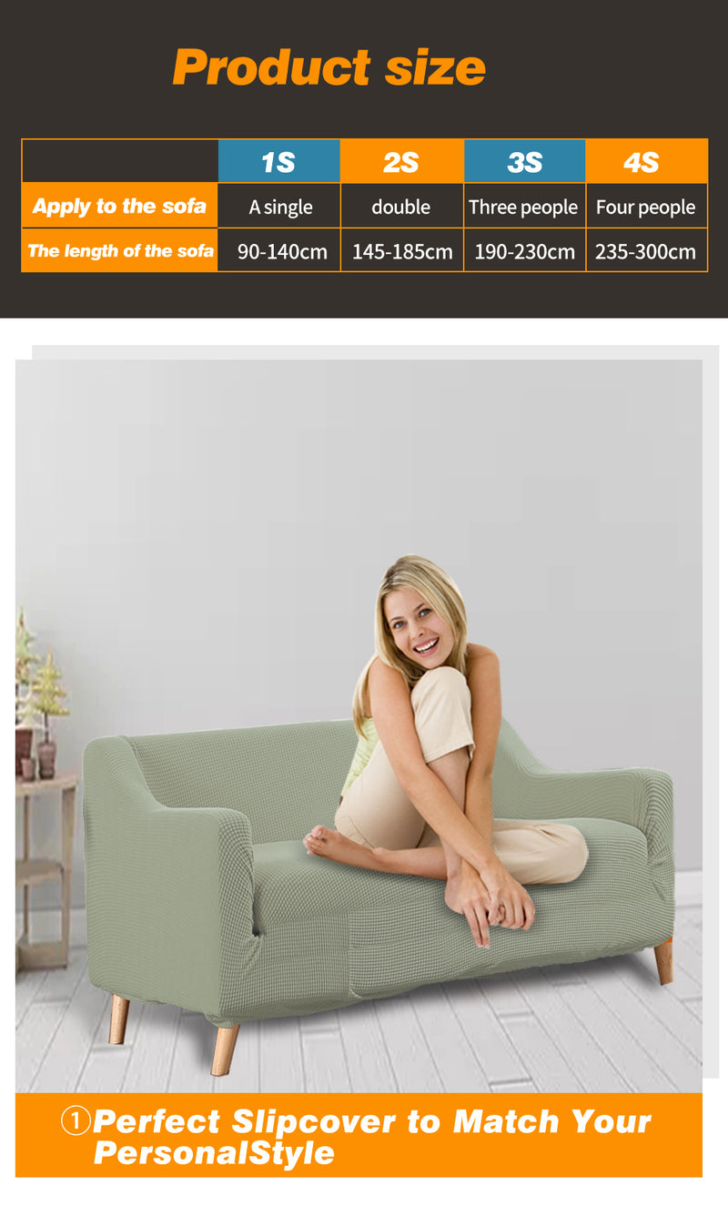 DreamZ Couch Stretch Sofa Lounge Cover Protector Slipcover 2 Seater Khaki