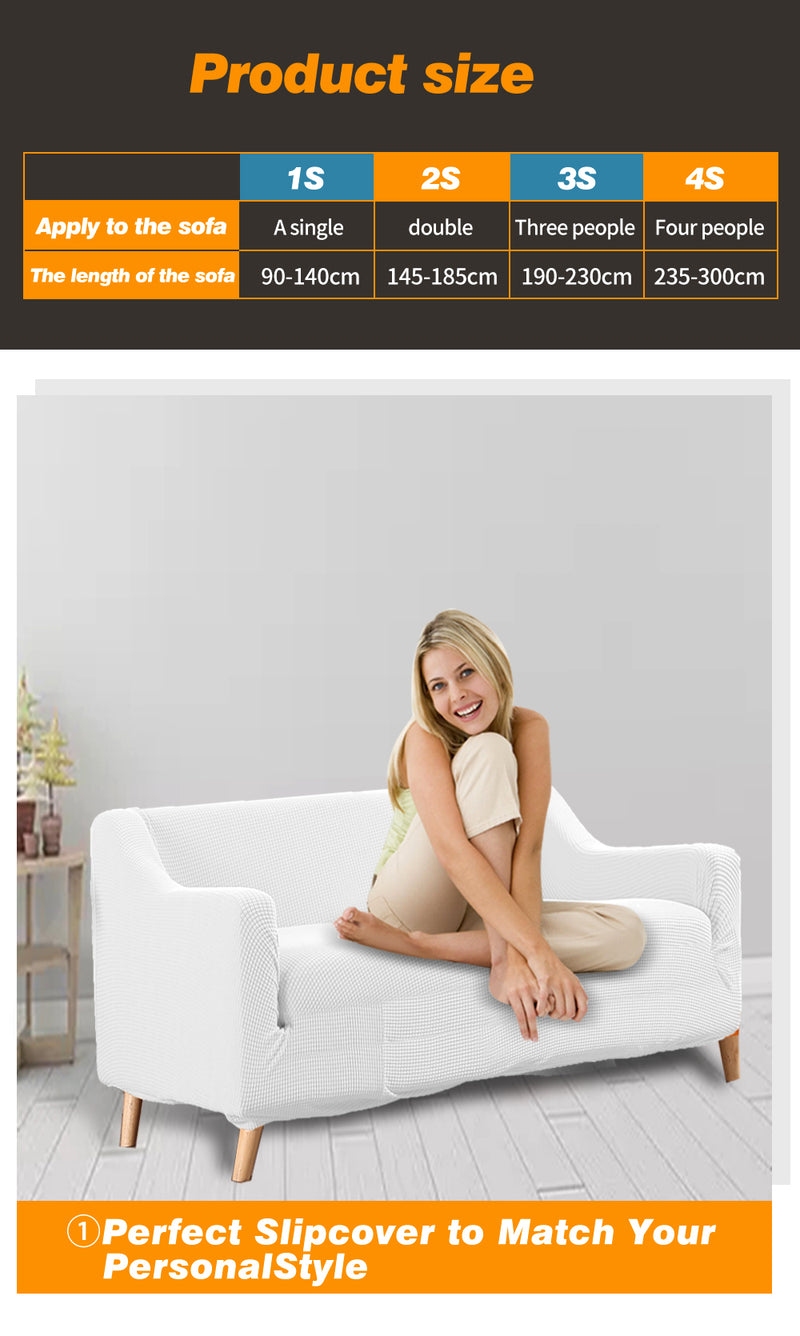 DreamZ Couch Stretch Sofa Lounge Cover Protector Slipcover 2 Seater Off White