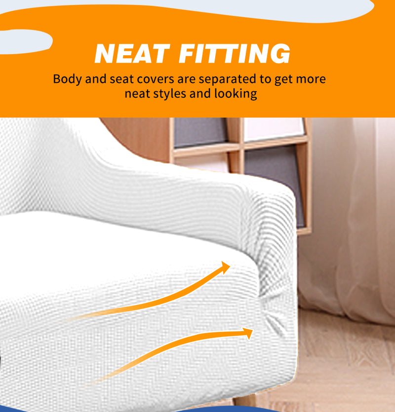 DreamZ Couch Stretch Sofa Lounge Cover Protector Slipcover 2 Seater Off White