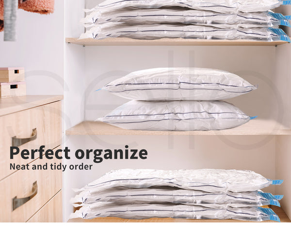 Vacuum Storage Bags Save Space Seal Compressing Clothes Quilt Organizer 8PCS