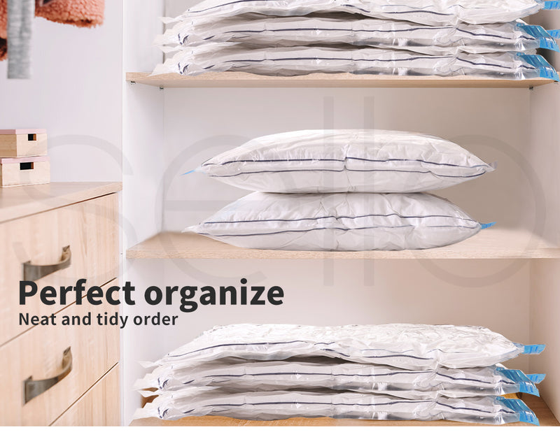 Vacuum Storage Bags Save Space Seal Compressing Clothes Quilt Organizer 8PCS