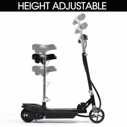 Monvelo Folding Electric Scooter LED Portable Commuter Adults Kids e-Bike Black