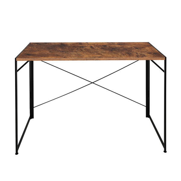 Levede Office Desk Computer Work Student Study Metal Foldable Home Table Oak