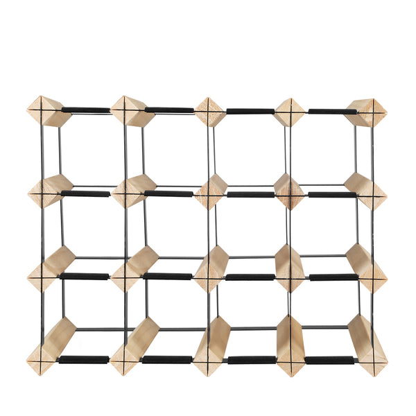 Levede Timber Wine Storage Rack  Wooden Cellar Organiser 20 Bottle Display Stand