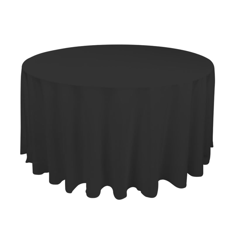 1 Pc 260cm White Round Fitted Table cloth Hemmed Edges Trestle Event Wedding