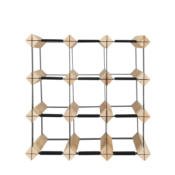 Levede Timber Wine Storage Rack  Wooden Cellar Organiser 12 Bottle Display Stand