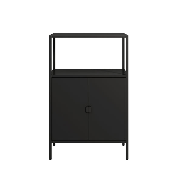 Levede Filing Cabinet Storage Office Cabinets 4 Tier Metal Home Shelves Black