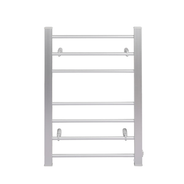 Dutxa Heated Towel Rail Bathroom Electric Heater Rack Warmer Clothes Silver 130W