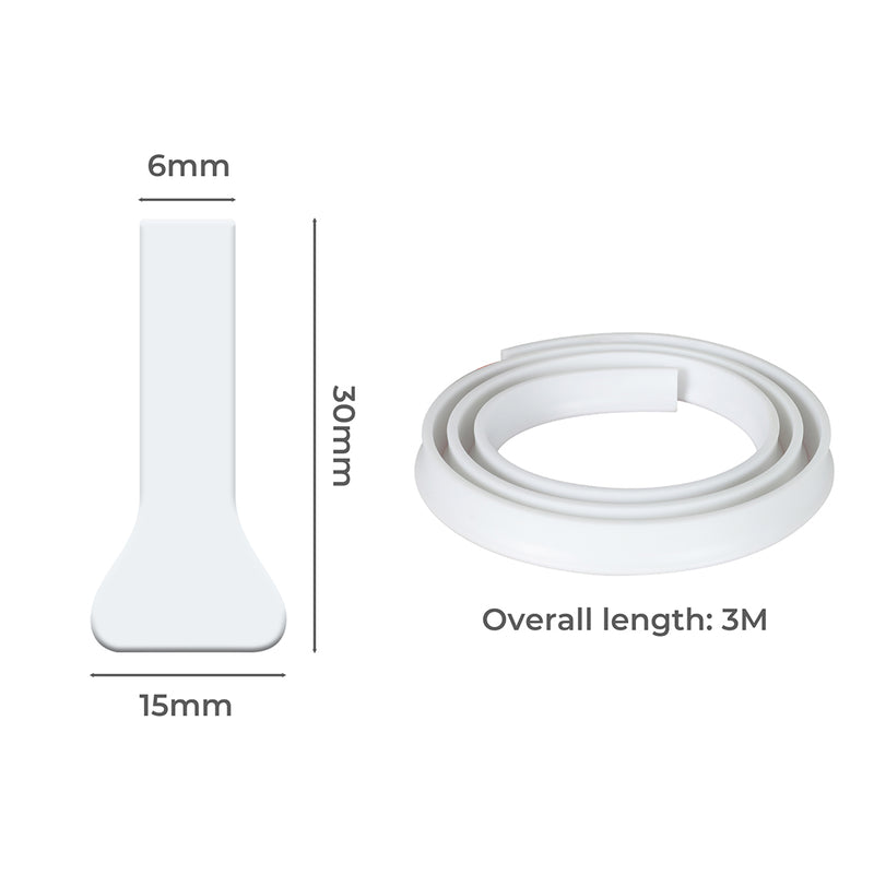 Duxta 300CM Rubber Silicone Shower Barrier Stopper Bathroom Waterproof Strip