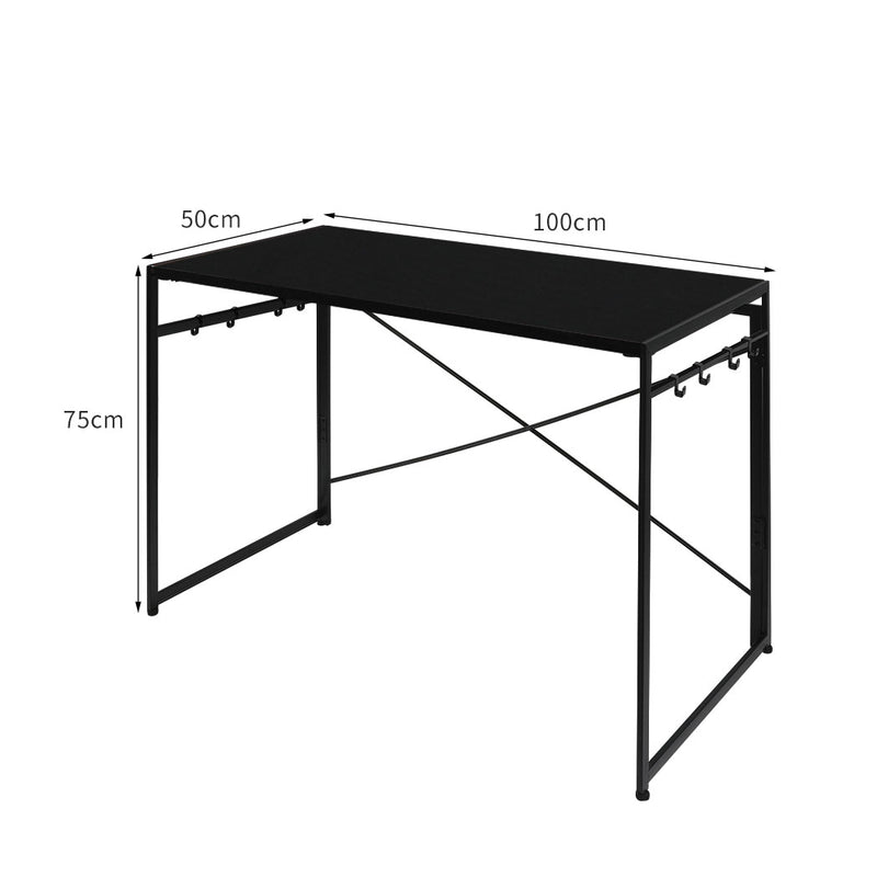 Office Desk Computer Work Study Gaming Foldable Home Student Table Metal Stable