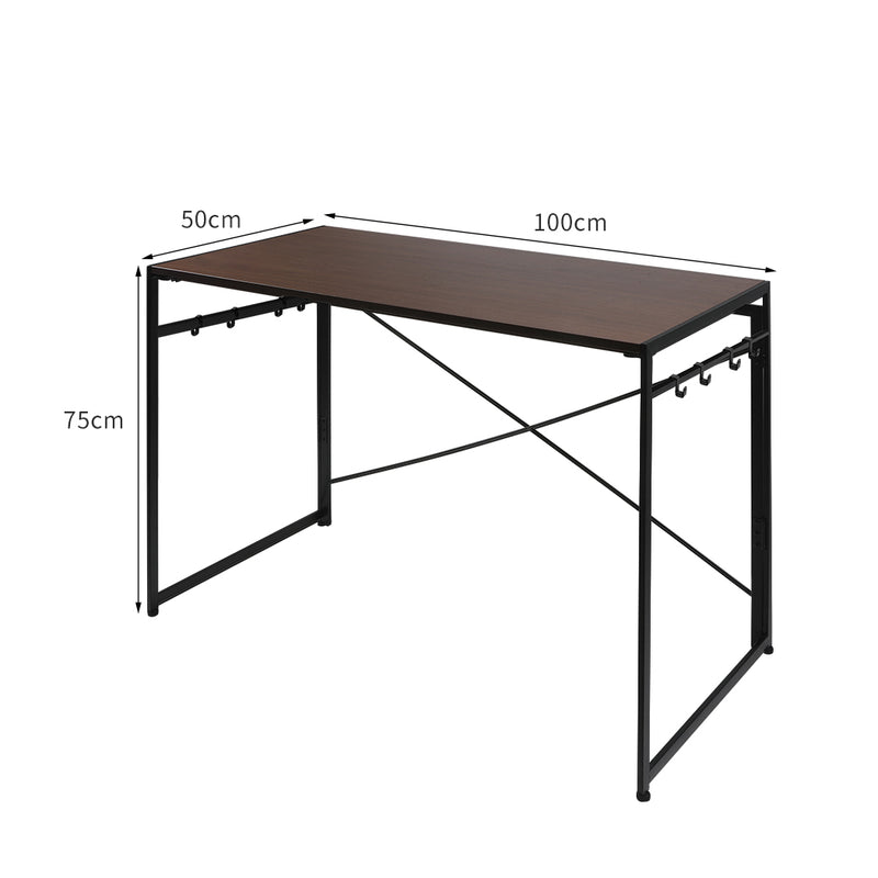 Office Desk Computer Work Study Gaming Foldable Home Student Table Metal Stable