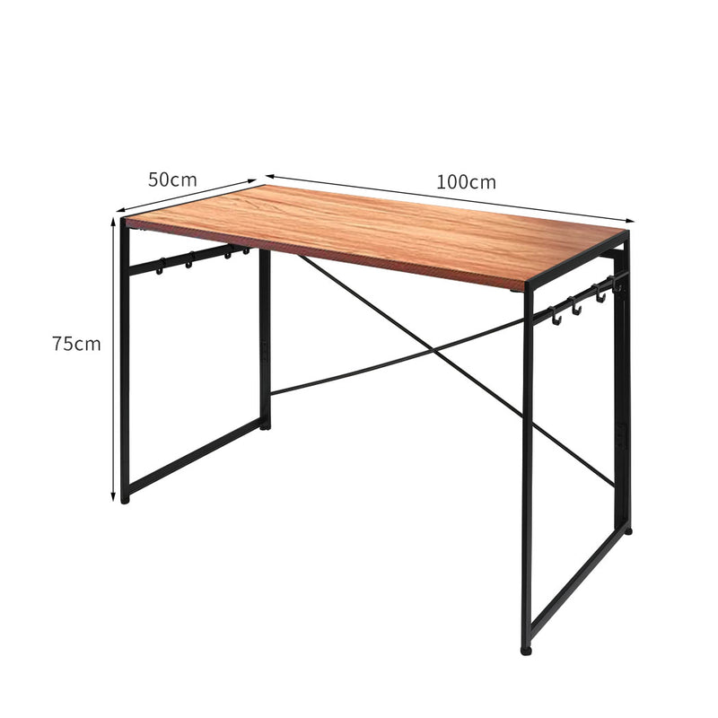 Office Desk Computer Work Study Gaming Foldable Home Student Table Metal Stable
