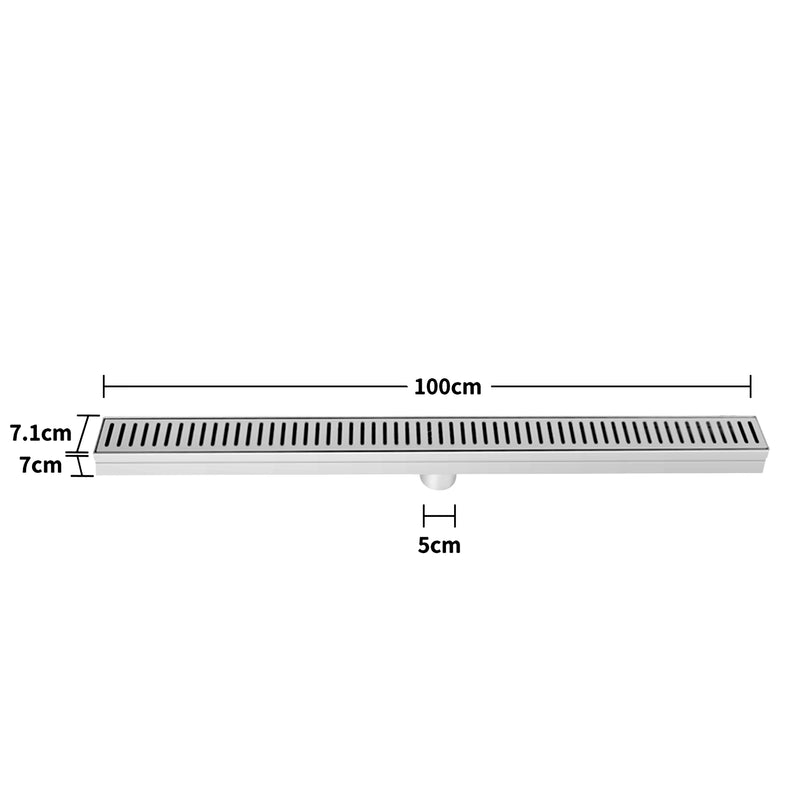 1000mm Floor Drain Strip Deodorant Bathroom Shower Room Grate Indoor Outdoor
